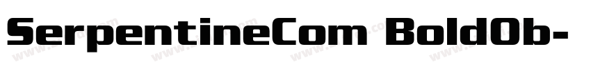 SerpentineCom BoldOb字体转换